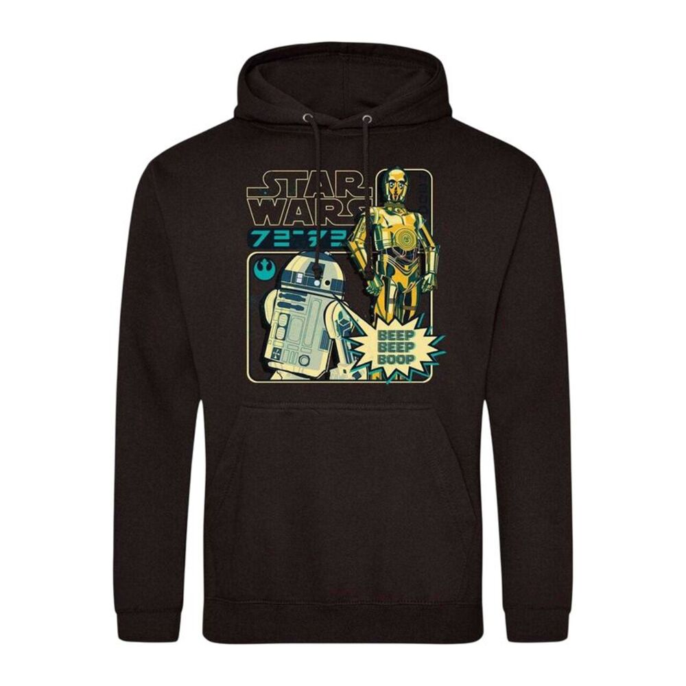 Star Wars Mens R2-D2 & C3PO Hoodie / Black